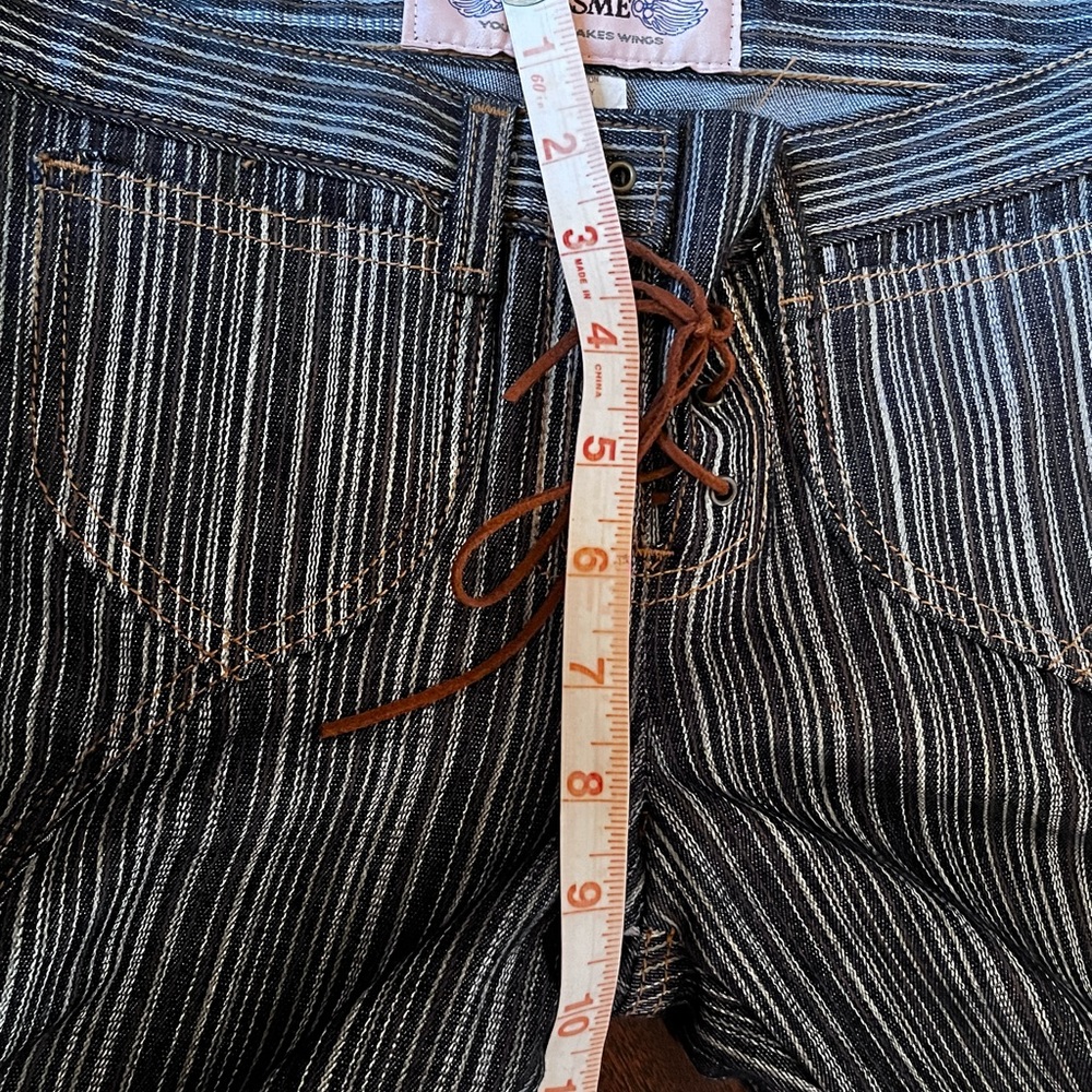 Vintage Y2K Miss Me Flare Wide Lace Up Jeans Pants - Picture 5 of 9